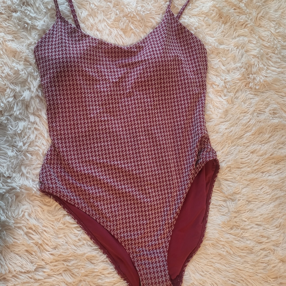 Pink Patterned One-Piece Swimsuit - Picture 10 of 12